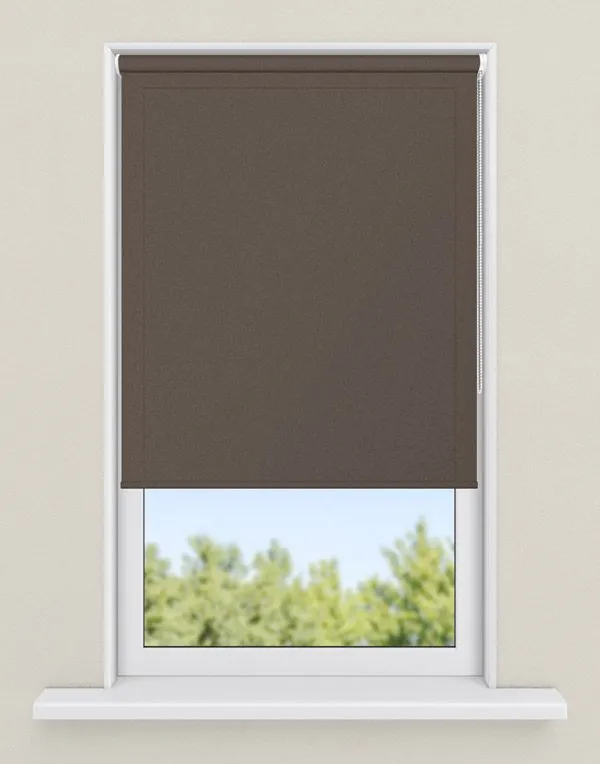 rolgordijnen natuurtint - kleur Espresso, transparant