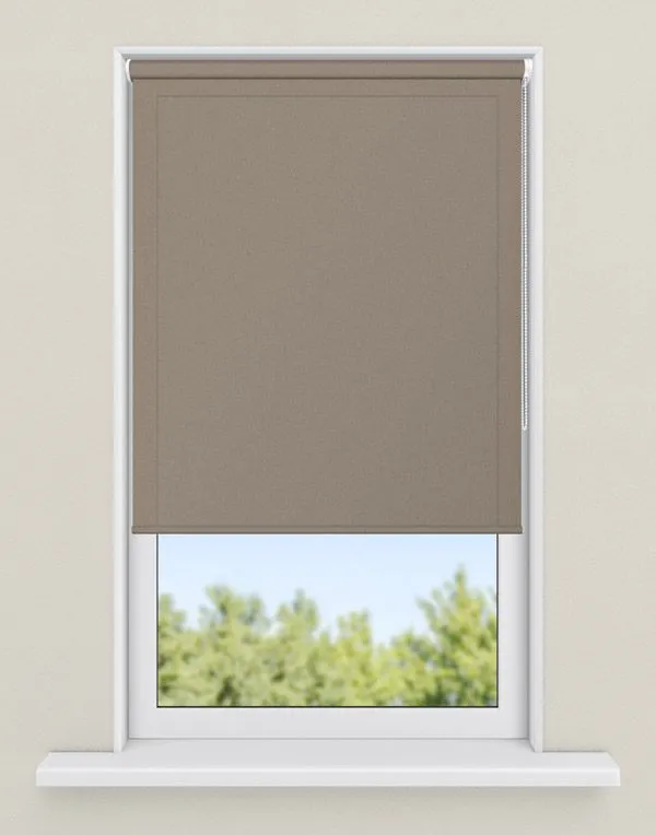 rolgordijnen natuurtint - kleur Taupe geweven, transparant