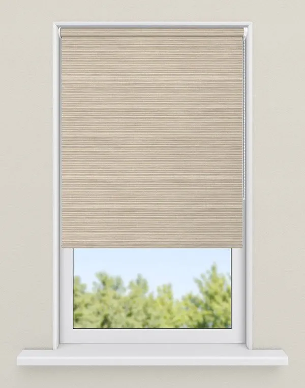 rolgordijnen natuurtint - kleur Beige geweven, verduisterend