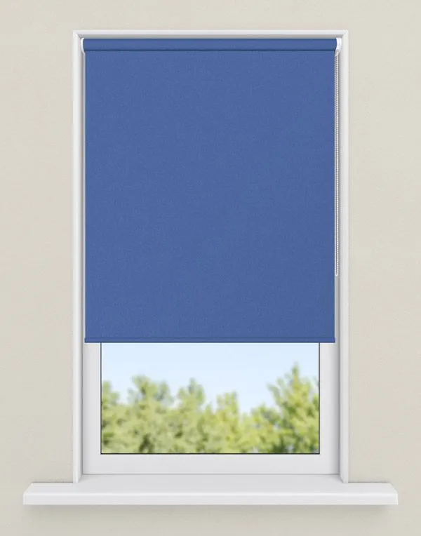 rolgordijnen blauw - kleur True blue, ondoorzichtig