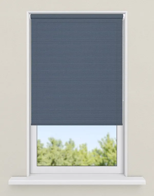 rolgordijnen blauw - kleur Striped millenium blue, transparant